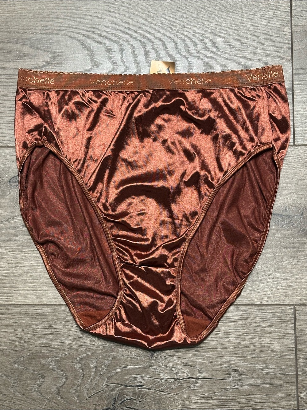 Vintage Venchelle Second Skin High Waist High Leg Nylon Panty Bronze 8